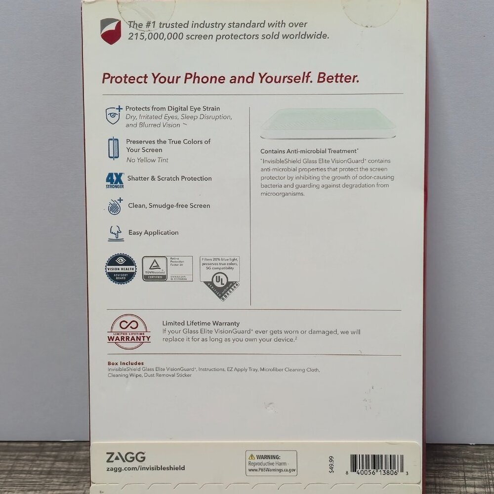 Zagg Invisible Shield Glass Elite Screen Protector One Plus 9 - Picture 2 of 2